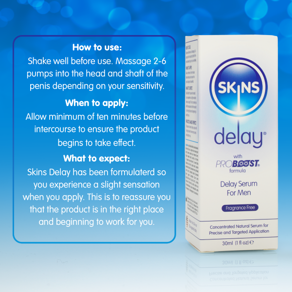 Skins Natural Delay Serum 30ml (fragrance free) - Image 3