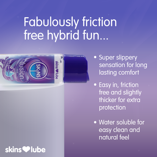 Skins Fusion Hybrid Silicone and Water Based Lubricant 4.4 fl oz (130ml) - Image 4