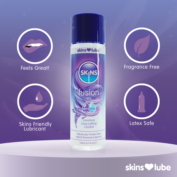 Skins Fusion Hybrid Silicone and Water Based Lubricant 4.4 fl oz (130ml) - Image 3