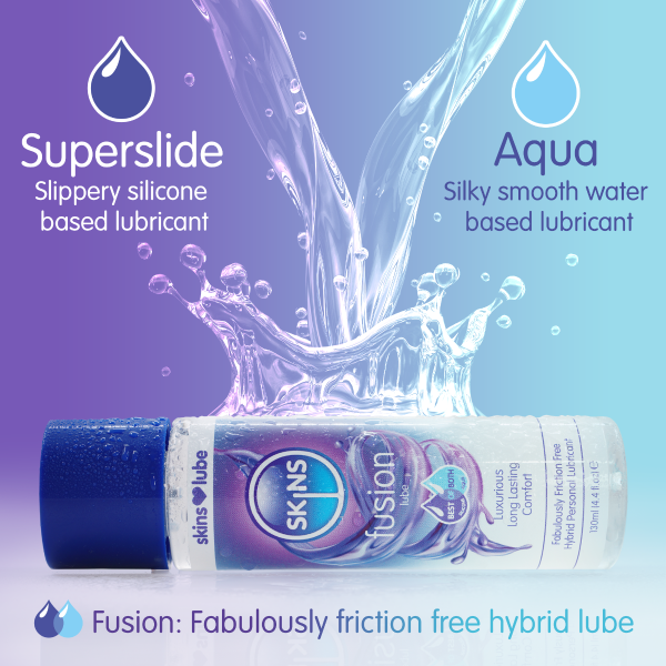 Skins Fusion Hybrid Silicone and Water Based Lubricant 4.4 fl oz (130ml) - Image 2