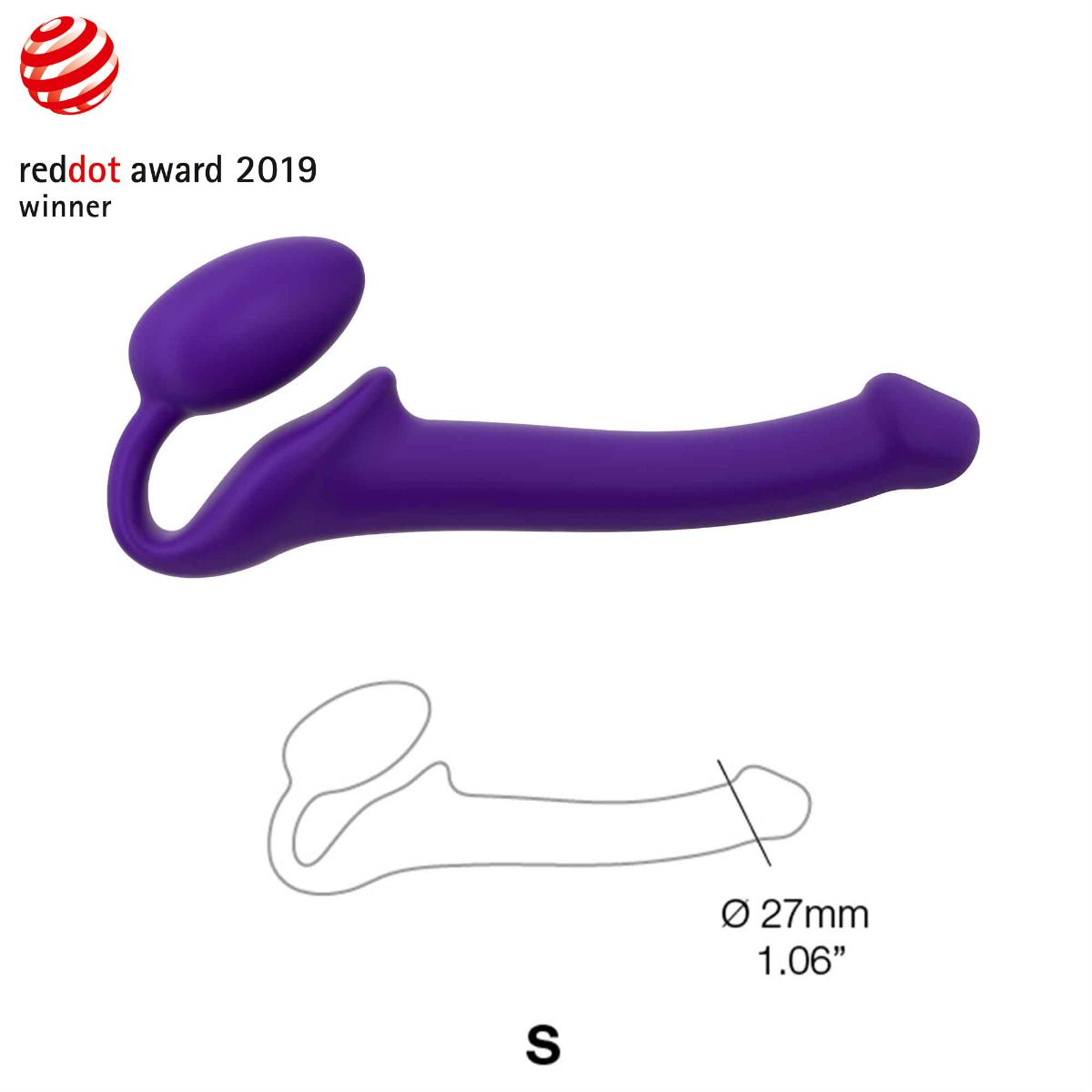 Strap On Me - Semi-Realistic Bendable Strap-On Purple - S - Image 4