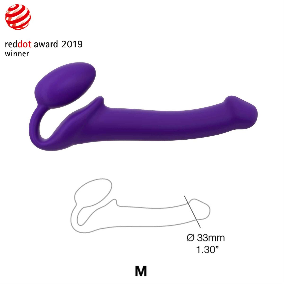 Strap On Me - Semi-Realistic Bendable Strap-On Purple - M - Image 3