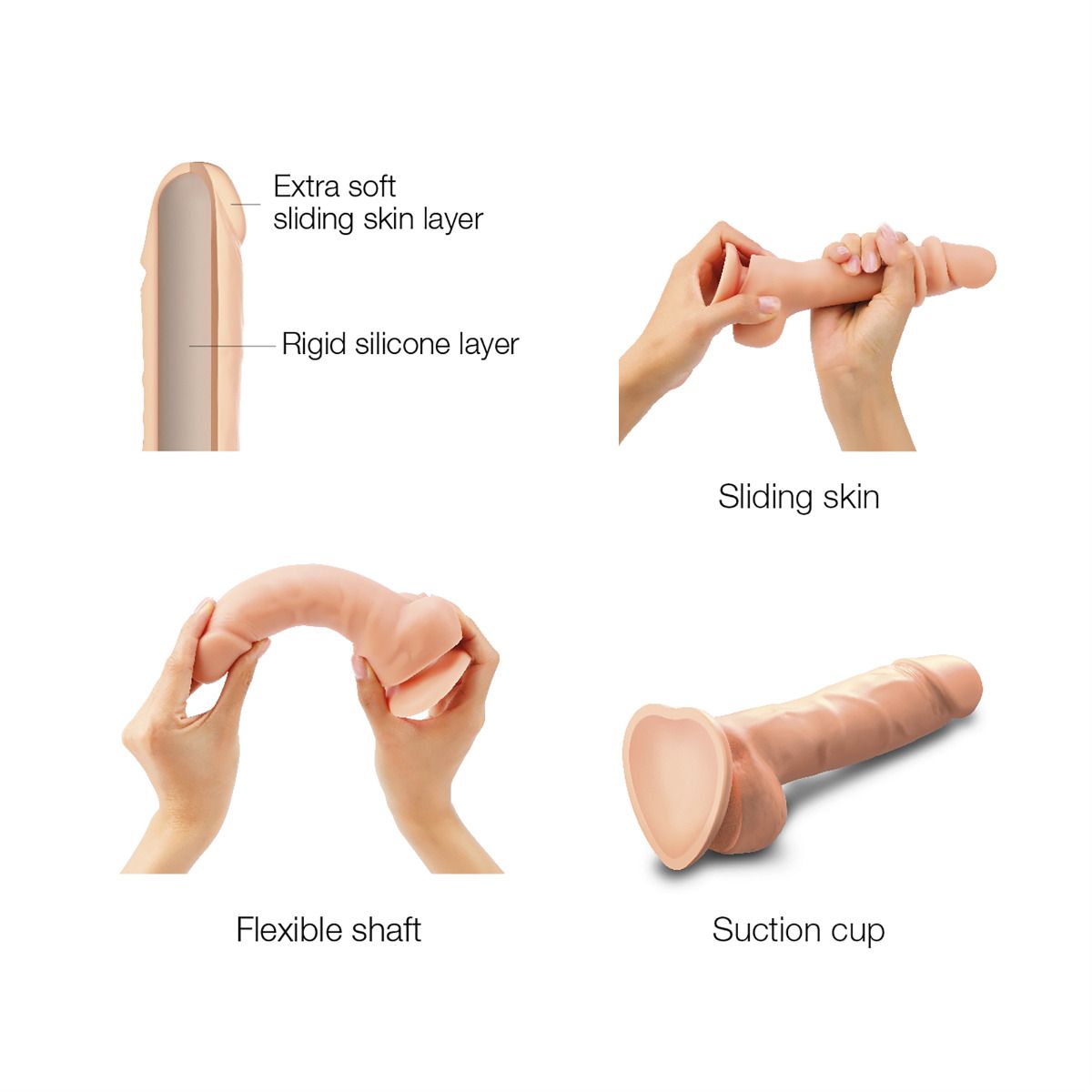 Strap On Me - Sliding Skin Realistic Dildo Flesh XXL - Image 7