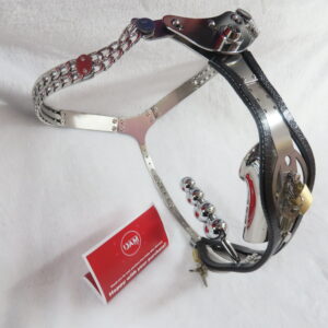 Chastity Belt w/ internal tube & Plug (Male, Black)
