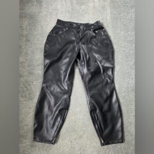 Leather trousers button closure and button fly Waistband 30" (Sample Sale) Lot 4