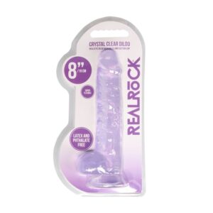 Real Rock Purple 8" Realistic Dildo With Balls
