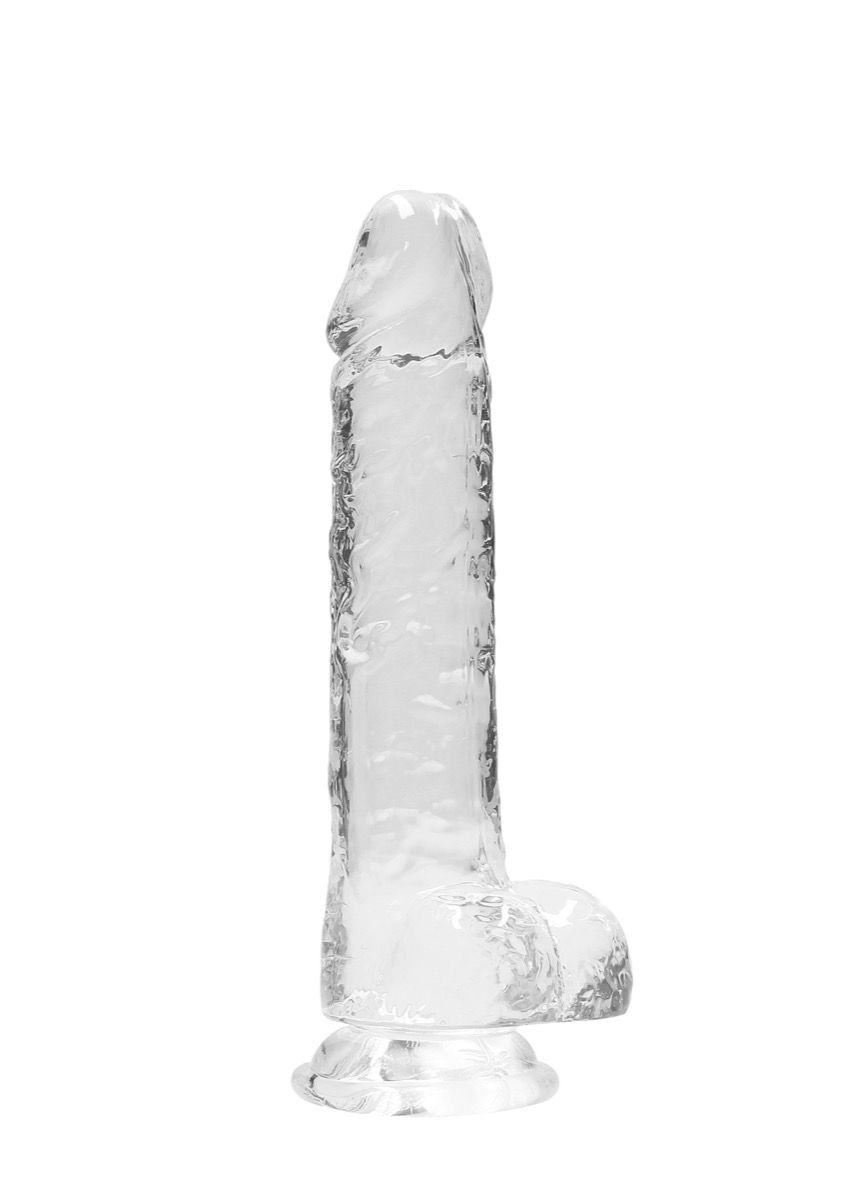 Real Rock Clear 8" Realistic Dildo With Balls - Image 8