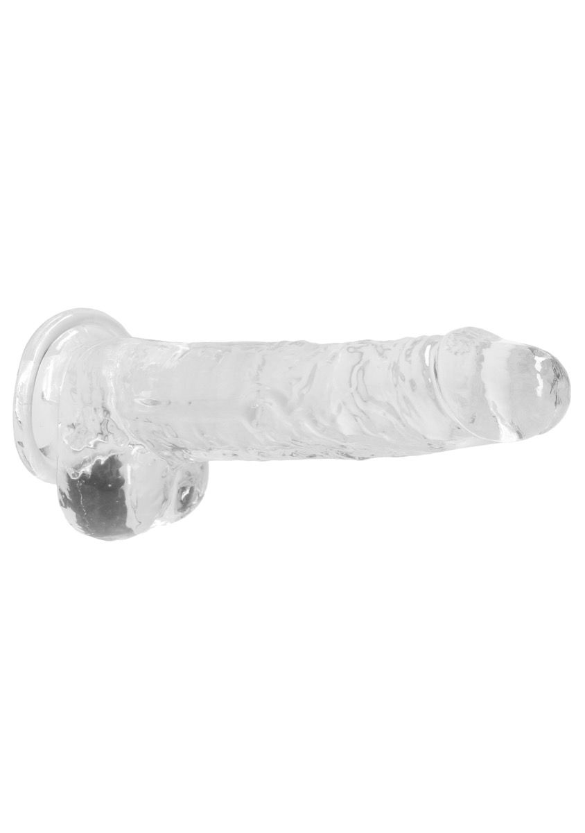 Real Rock Clear 8" Realistic Dildo With Balls - Image 7