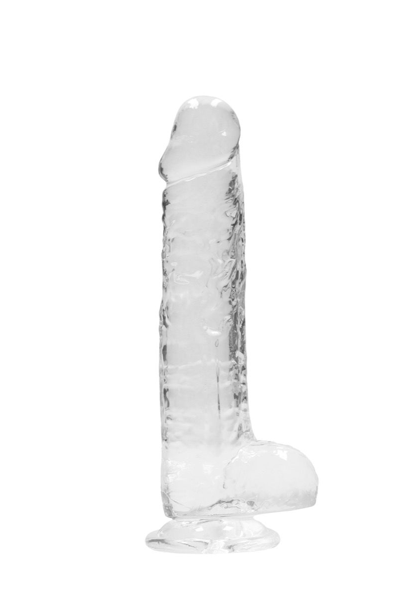 Real Rock Clear 8" Realistic Dildo With Balls - Image 6