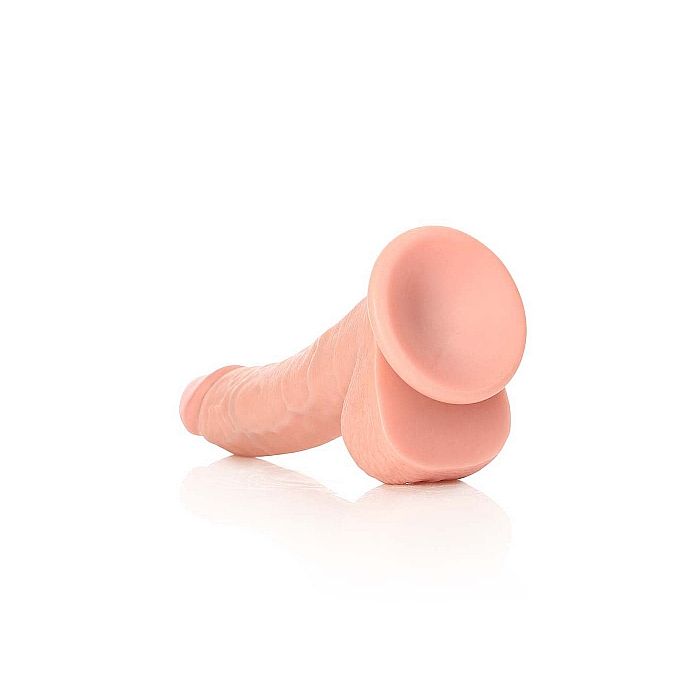 Real Rock - Curved Realistic Dildo & Balls with Suction Cup 8 inches - Image 3