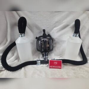 Gas Mask with x2 Blind Lids x2 BUBBLE BOTTLES, X2 1M TUBES, X1 T PEACE, X1 RESPIRATOR.