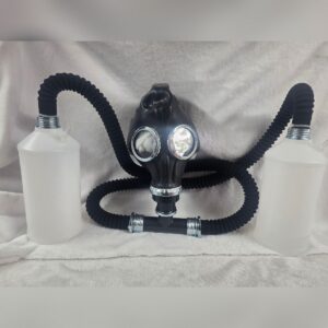 Gas Mask with x2 BUBBLE BOTTLE, x2 1M TUBES, x1 T PEACE
