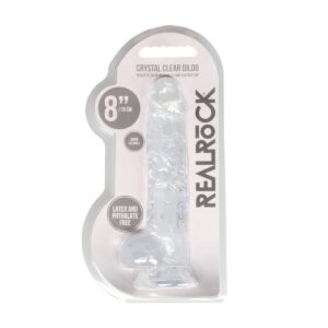 Real Rock Clear 8" Realistic Dildo With Balls