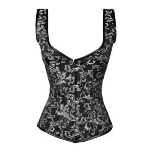 Custom Black and Silver Pattern Corset Jacket