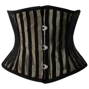 Custom Cotton Twill gold and black Underbust Corset