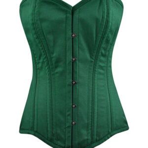 Custom Made Green Cotton Drill Extra Long Line Overbust Corset