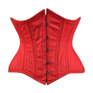 Custom Made Orange Cotton Drill Extra Long Line underbust Corset