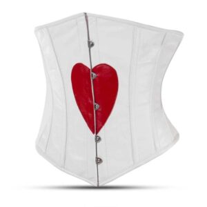 Custom Queen Of Hearts Leather underbust corset