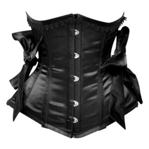 Custom Black Satin corset with Bows