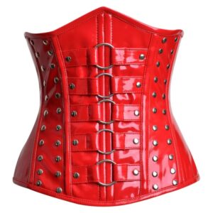 Custom Red underbust Pvc Battle Corset