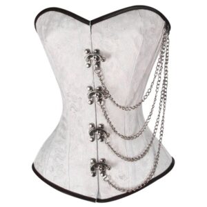 Custom White High Fantasy overbust Corset