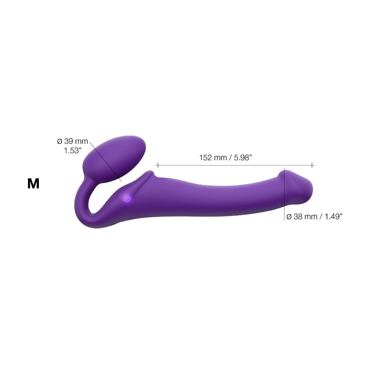 Strap On Me - Semi-Realistic Bendable Strap-On Purple - S - Image 4