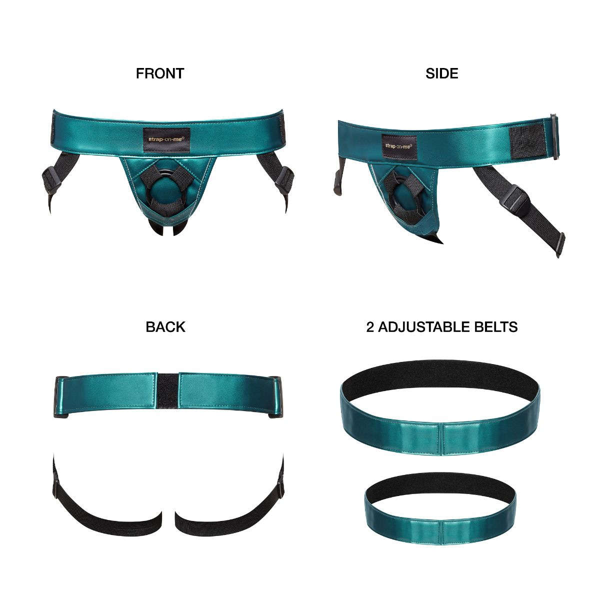 Strap On Me - Green Leatherette Harness Curious, Designed to work with Strap On Me Products - Image 3