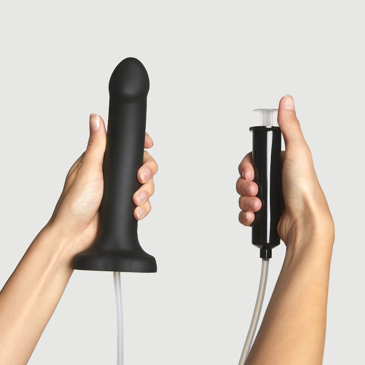 Strap On Me - Squirting Cum Dildo Semi-Realistic Black - L